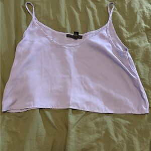 Forever 21 Purple Sleeveless Crop Camisole with Relaxed Fit